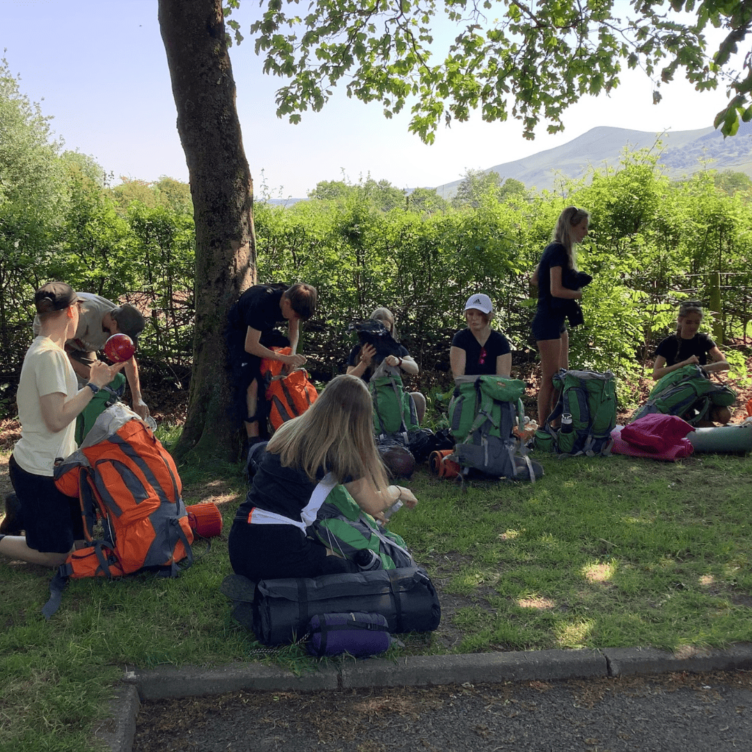 Hazel Grove High School Bronze Duke of Edinburgh students set up camp during their expedition.