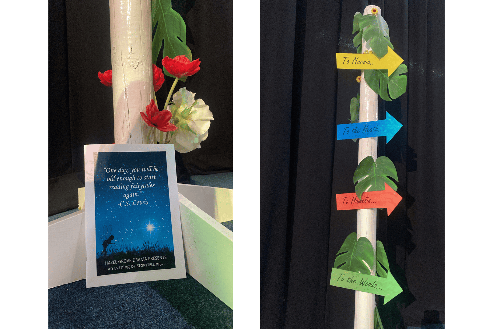 Hazel Grove High School props at the drama showcase: An Evening of Storytelling.