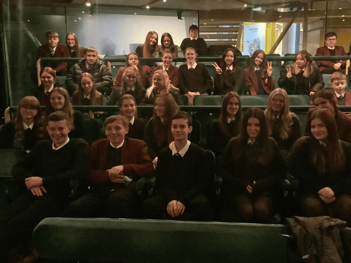 HGHS romeo and juliet 1 - Hazel Grove High School Students from Hazel Grove High School sit in the audience at the Royal Exchange Theatre.