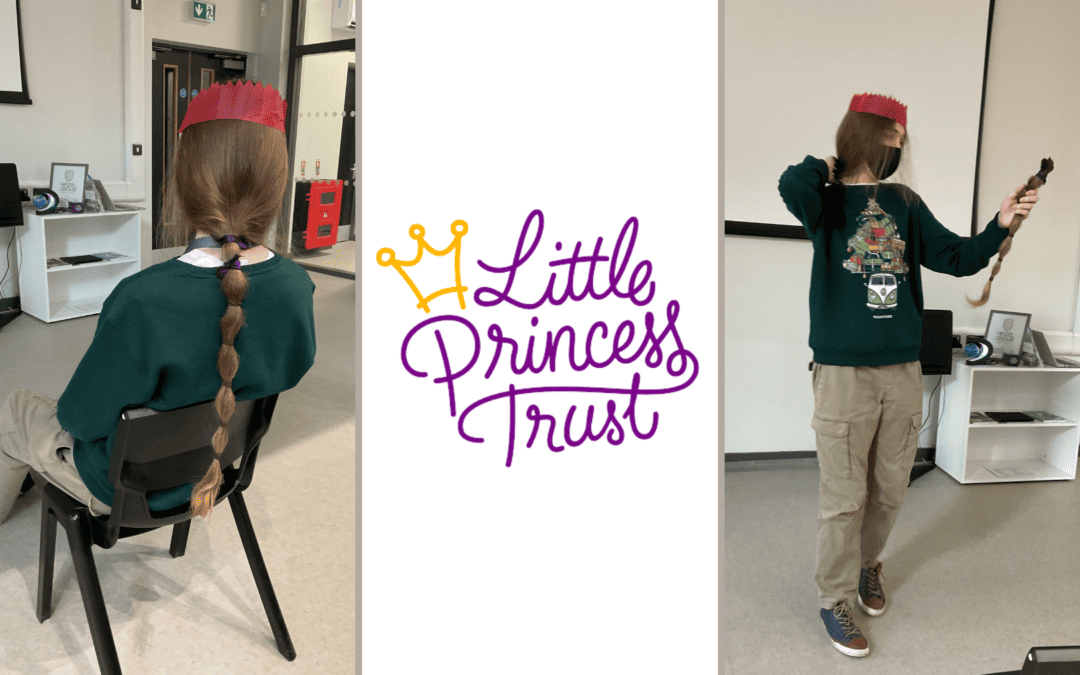 A student from Hazel Grove Sixth Form chopped off his hair for the Little Princess Trust.