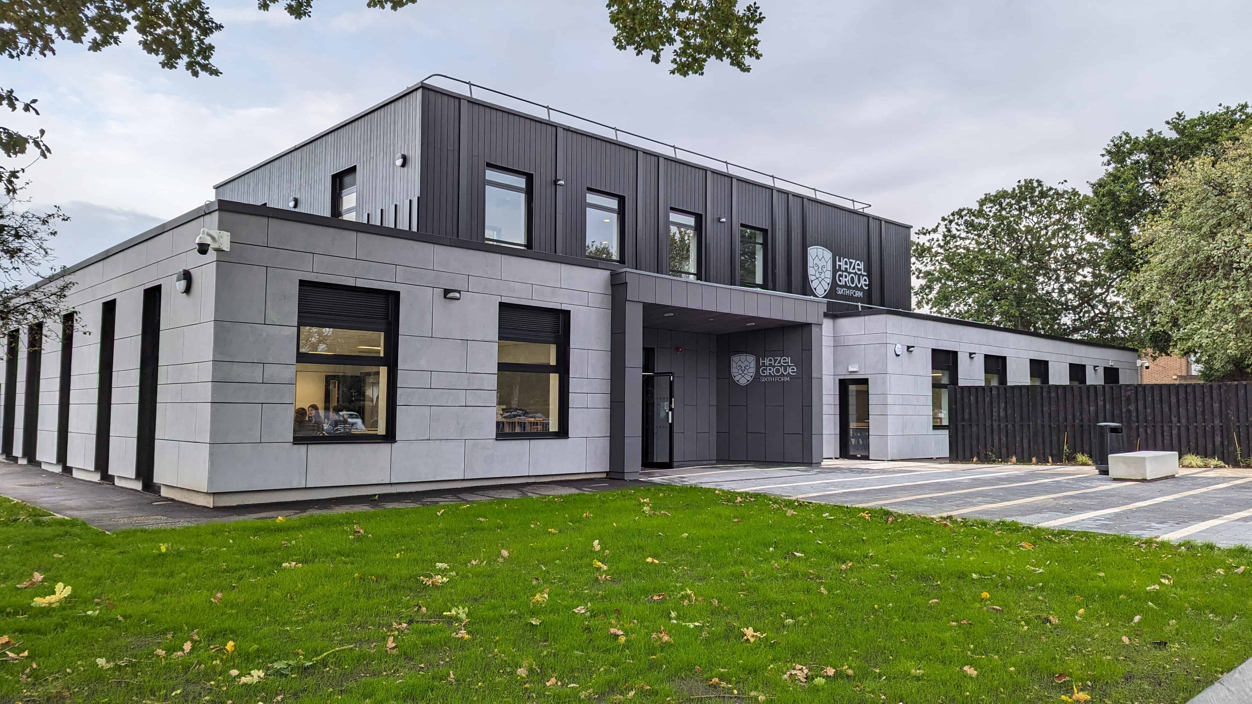 Hazel Grove Sixth Form as seen from the outside.